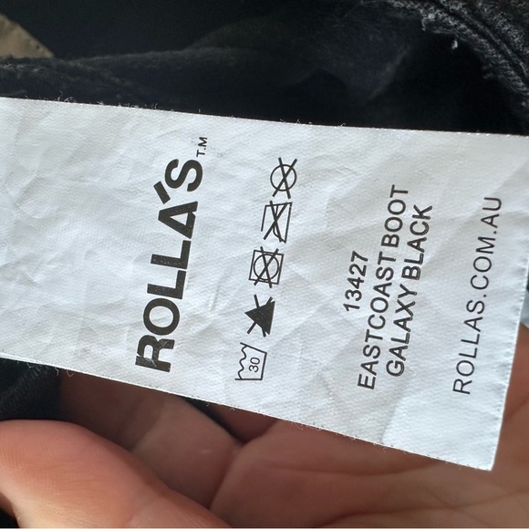 Rolla’s Eastcoast Boot High Rise Boot Black Jeans Sz 27 - Picture 7 of 8